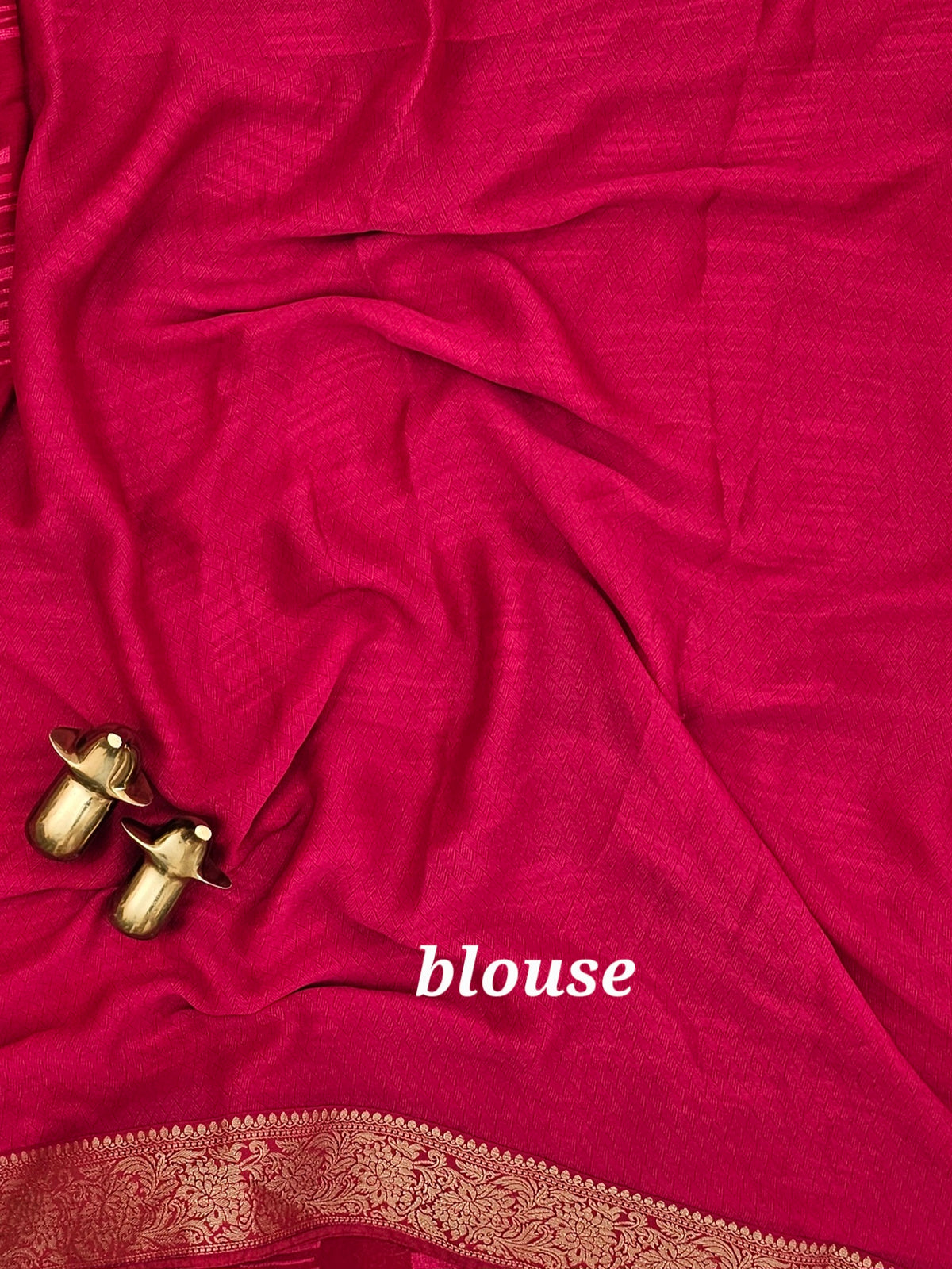 Chiffon with Zari Border Saree - Pink