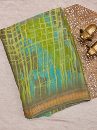 Georgette Saree - Green