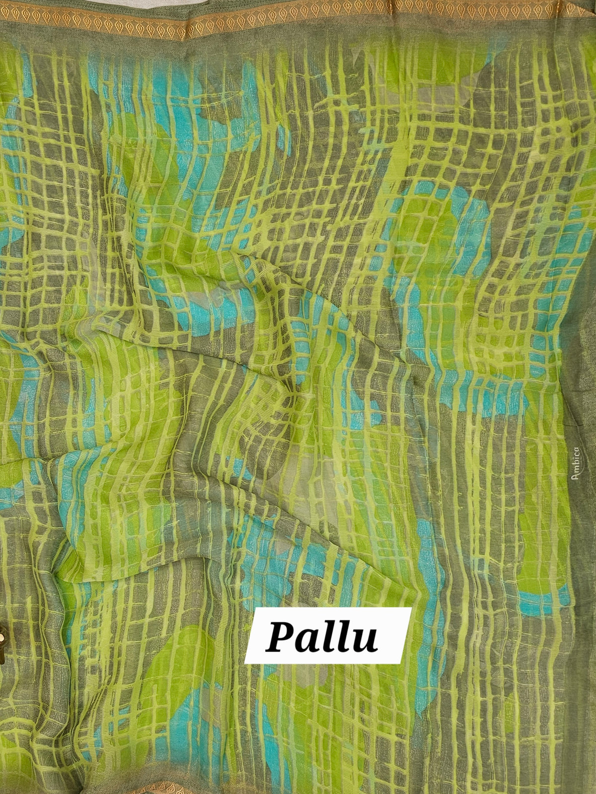 Georgette Saree - Green