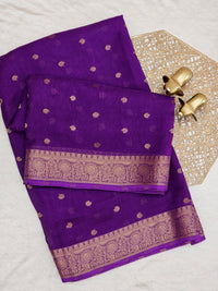 Georgette Saree -  Purple