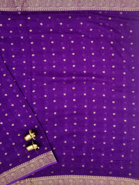 Georgette Saree -  Purple