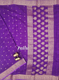 Georgette Saree -  Purple