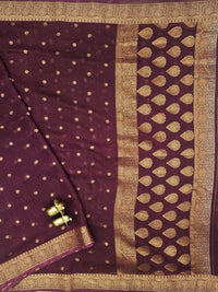 Georgette Saree -  Wine