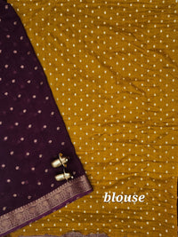 Georgette Saree -  Wine