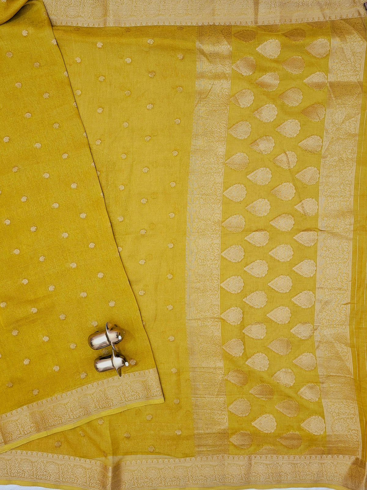 Georgette Saree -  Yellow