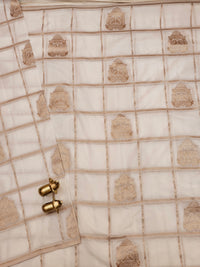 Georgette Silk Saree - White