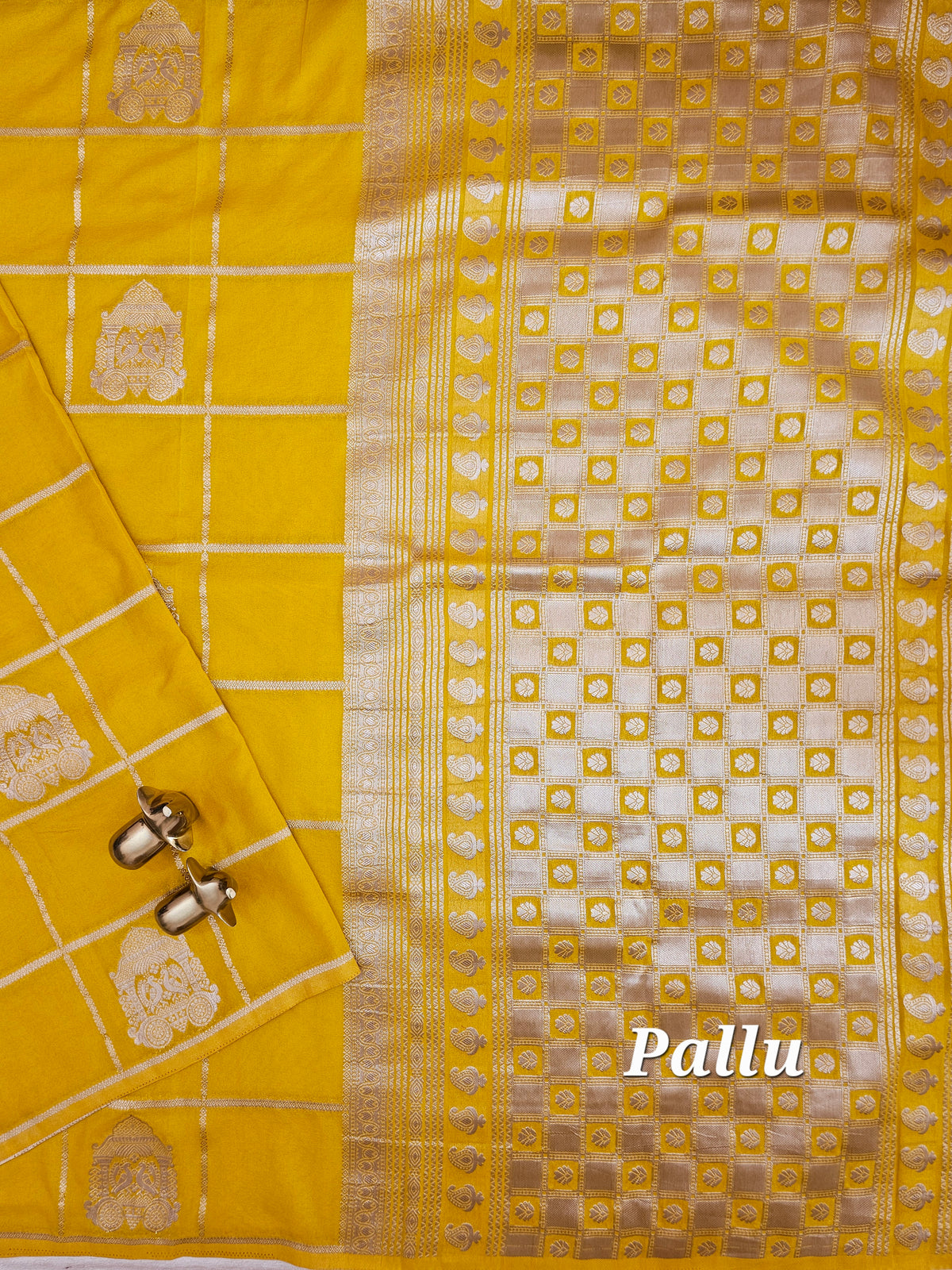 Georgette Silk Saree - Yellow