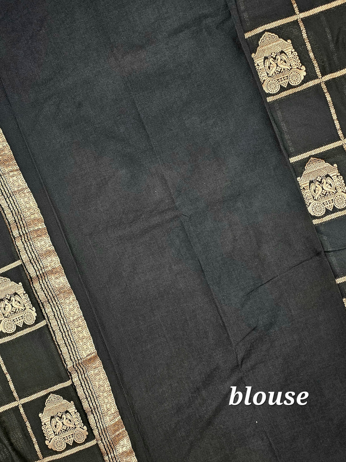 Georgette Silk Saree - Dark Bottle Green