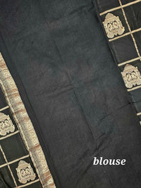 Georgette Silk Saree - Dark Bottle Green