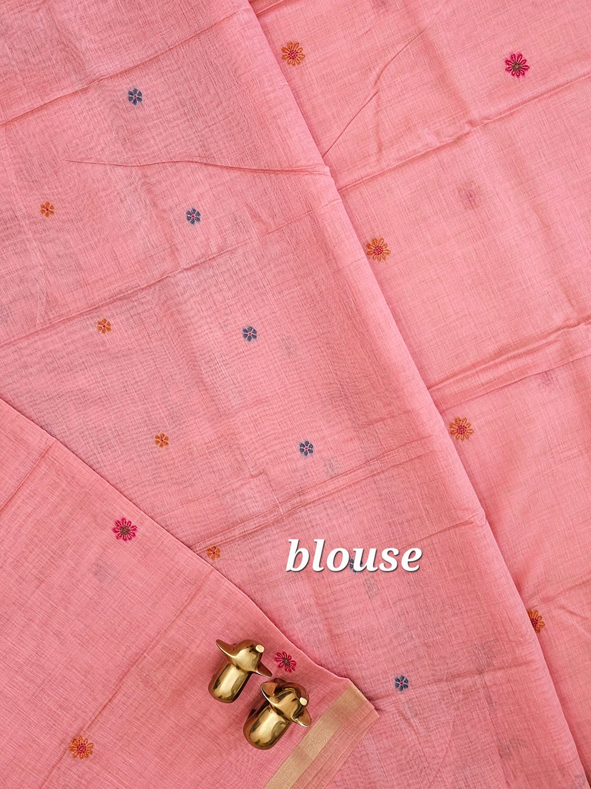 Soft Cotton with Weaving Floral Pattern  - Pink