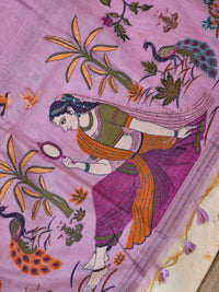 Soft Cotton with Weaving Floral Pattern  - Lavender