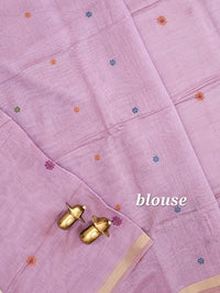 Soft Cotton with Weaving Floral Pattern  - Lavender