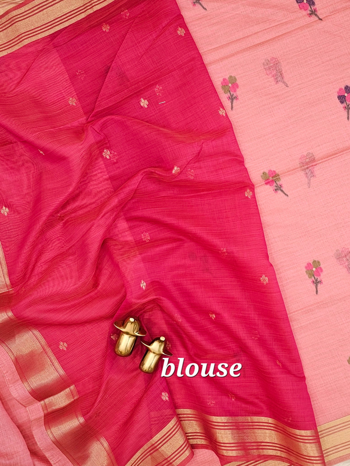 Soft Cotton with Weaving Floral Pattern  - Pink