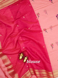 Soft Cotton with Weaving Floral Pattern  - Pink
