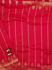 Semi Kathan Silk Saree - Red