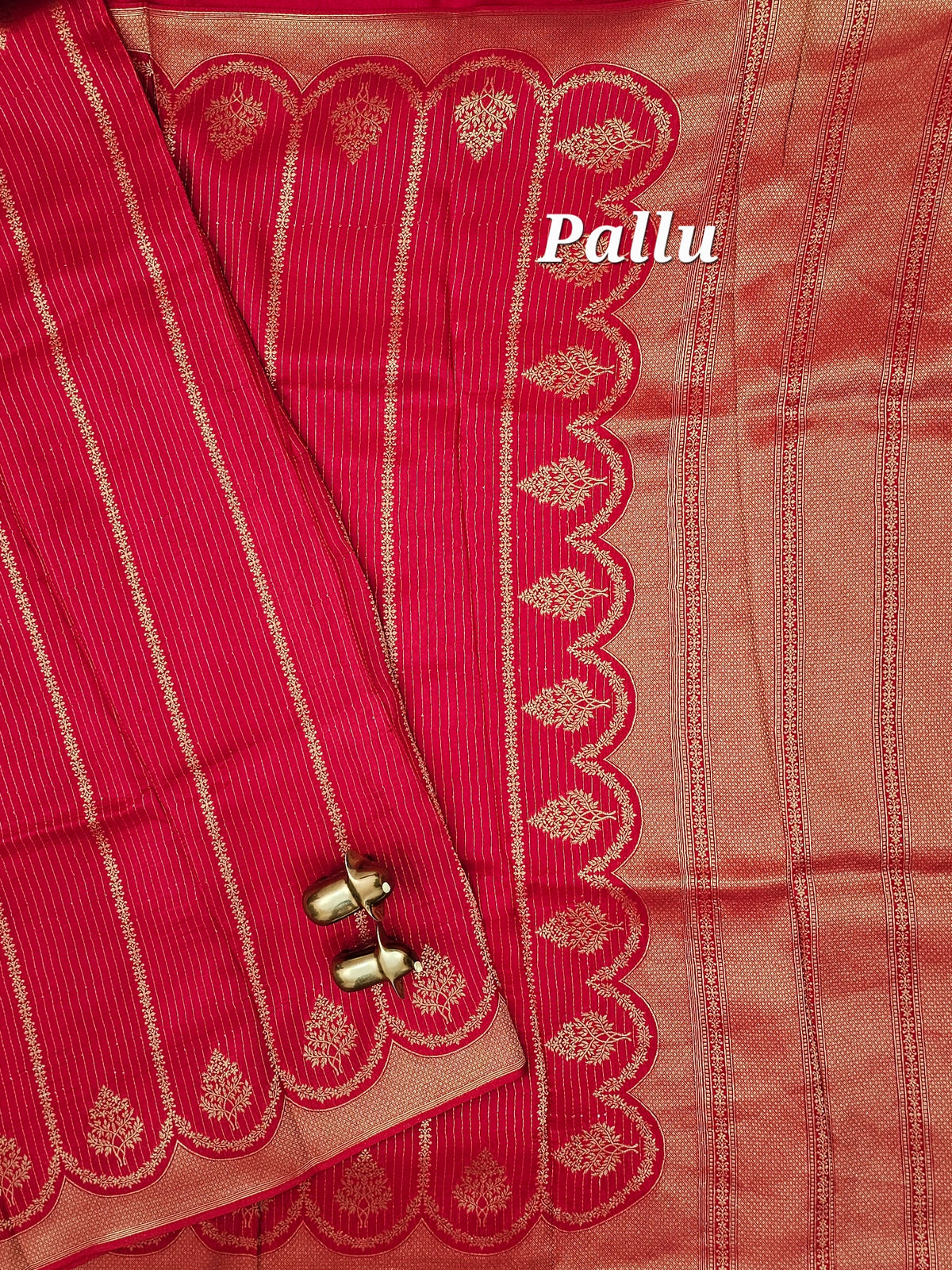 Semi Kathan Silk Saree - Red