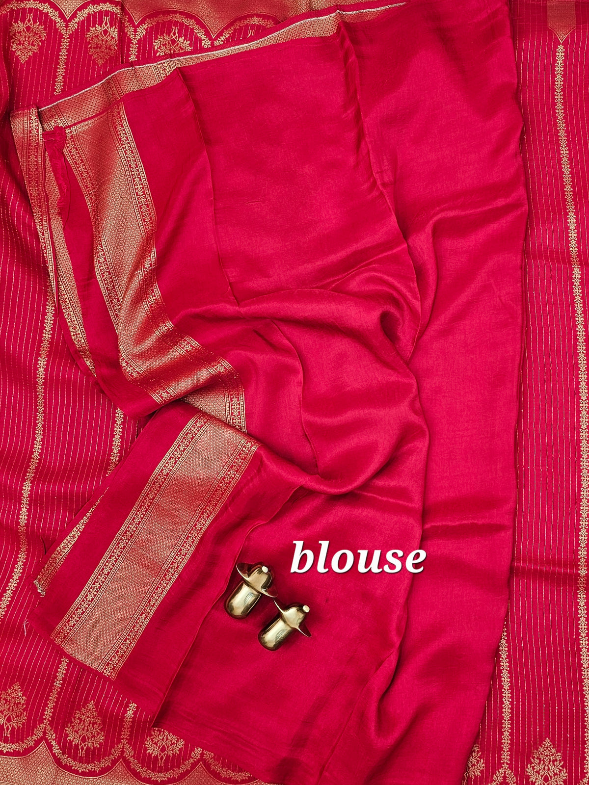 Semi Kathan Silk Saree - Red