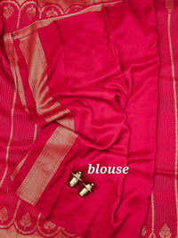 Semi Kathan Silk Saree - Red