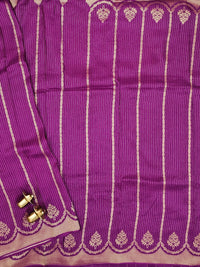 Semi Kathan Silk Saree - Purple