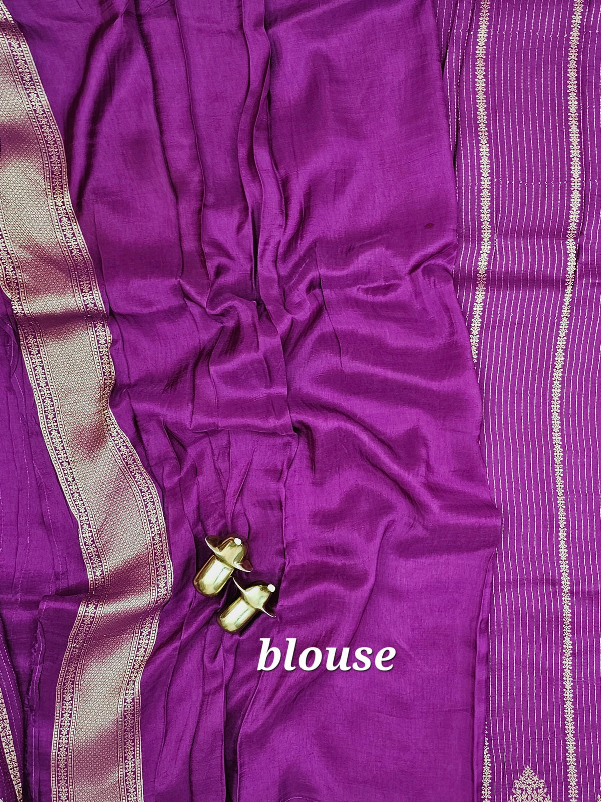 Semi Kathan Silk Saree - Purple