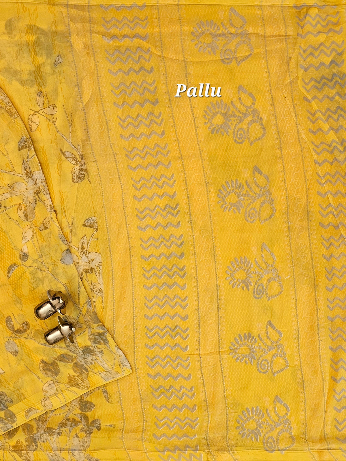 Georgette Saree - Yellow