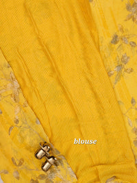 Georgette Saree - Yellow