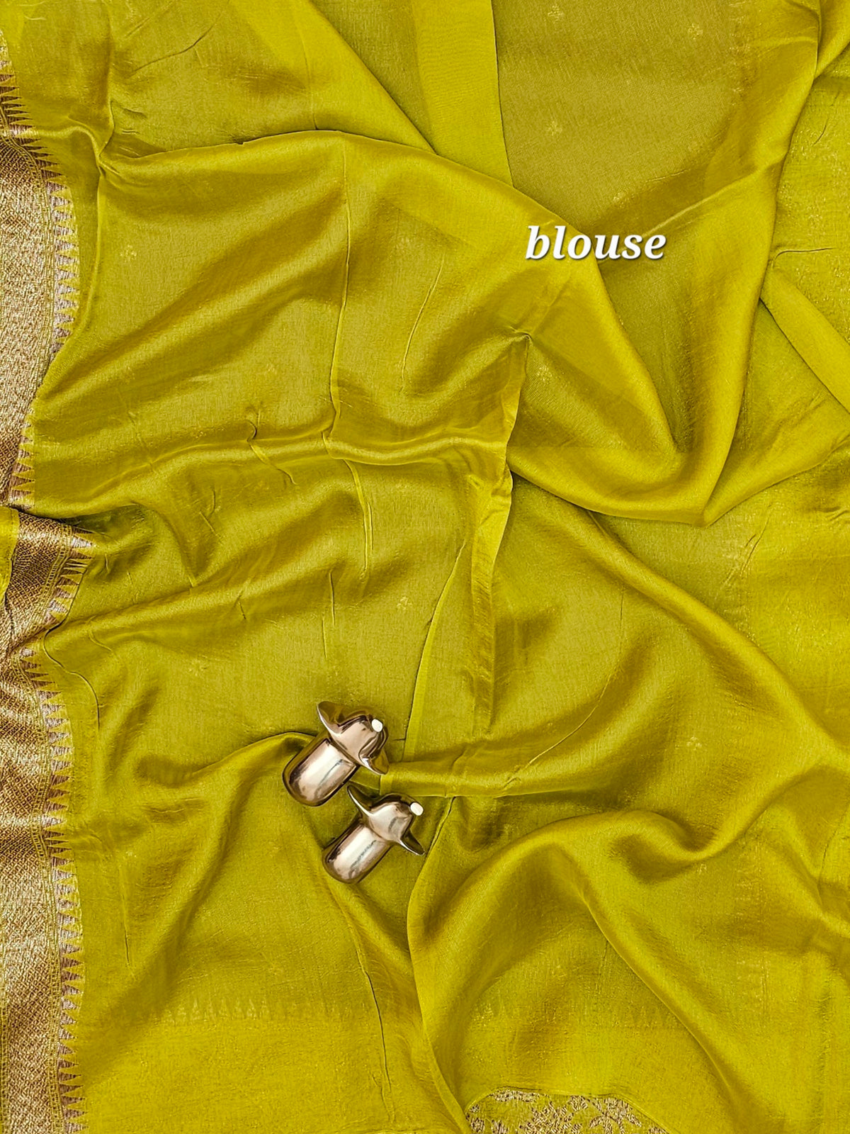 Jute Banarasi Silk Saree -  Wine with Green