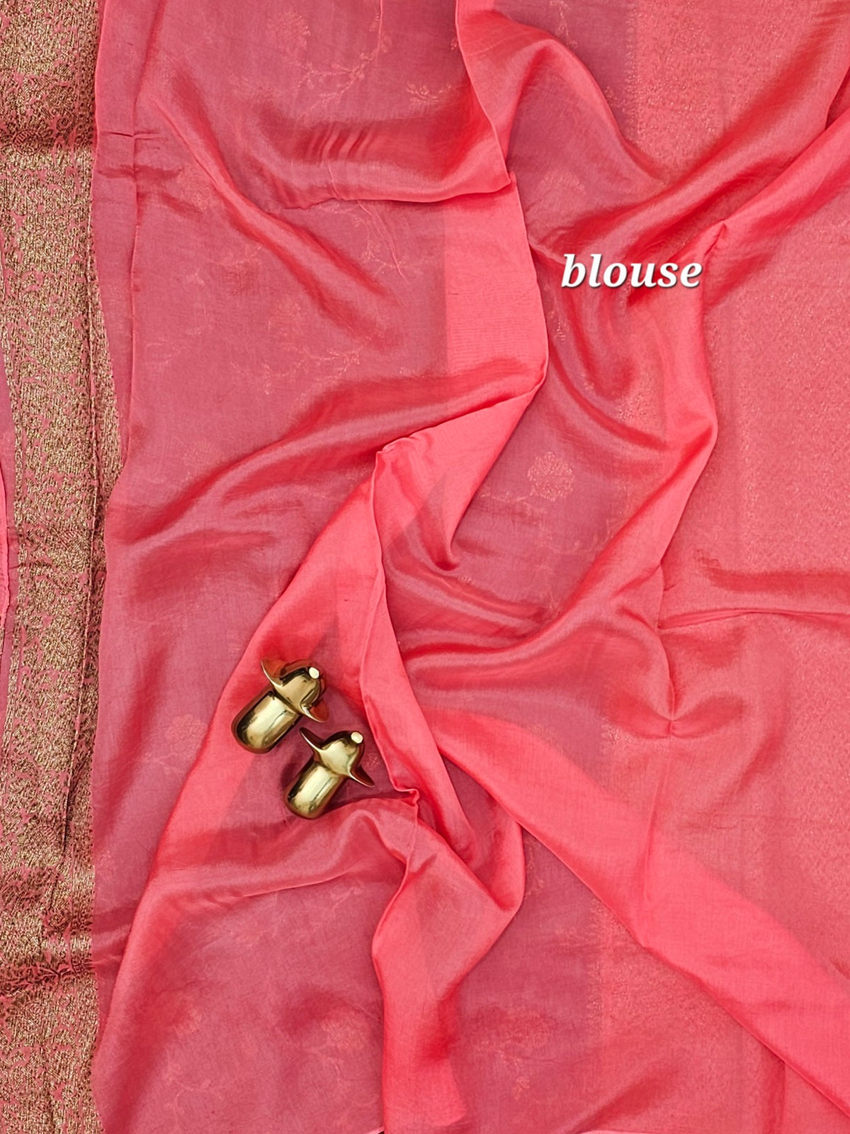 Jute Banarasi Silk Saree - Purple with Peach
