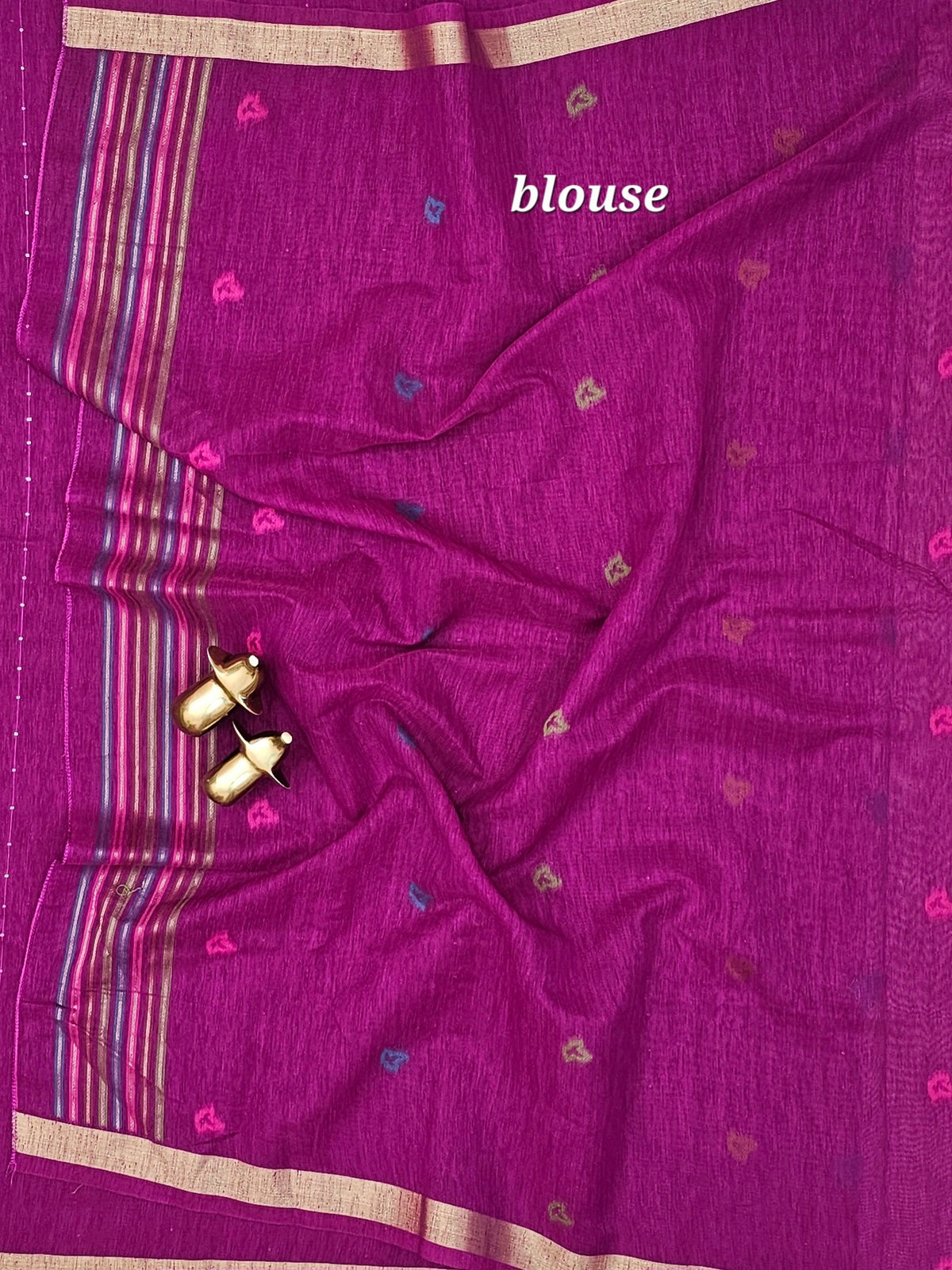 Jute Tussar with Sequence Weaving Zari Border Saree  - Purple