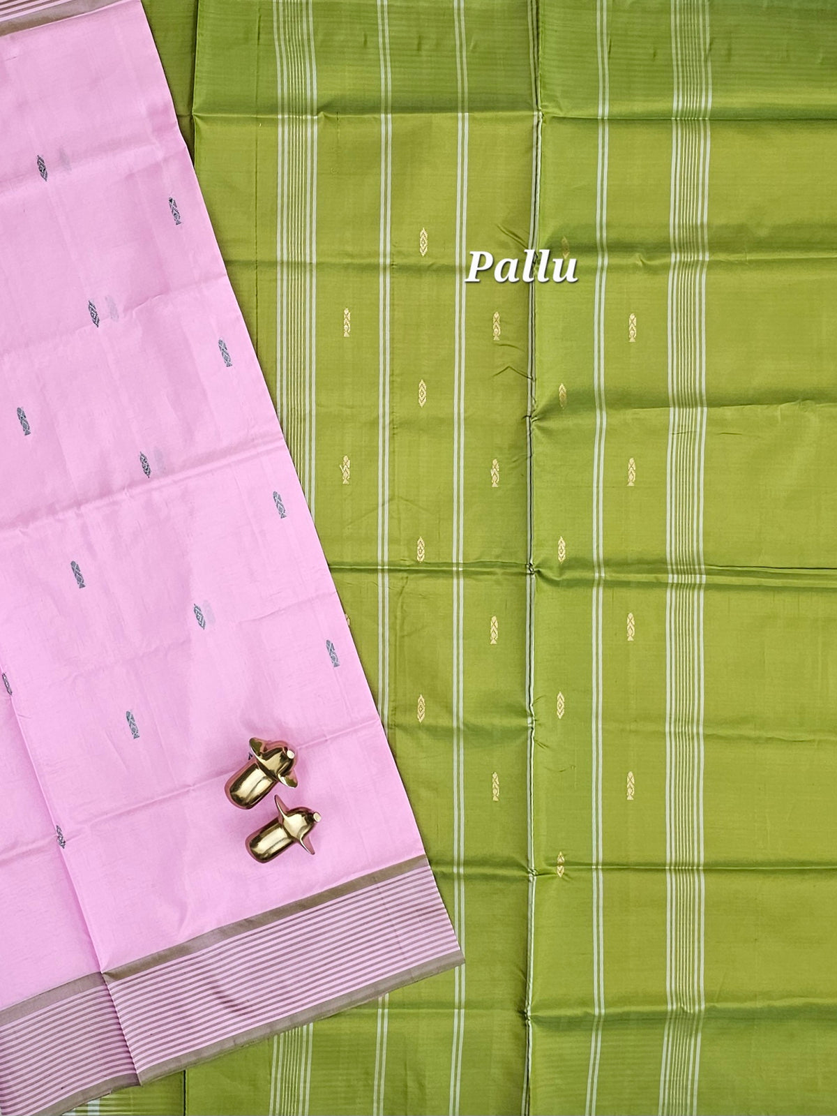 Chinnalampattu Saree - Pink with Green