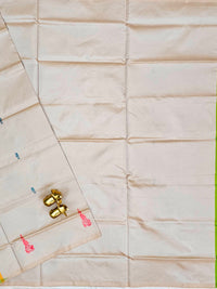 Chinnalampattu Saree - Cream with Green