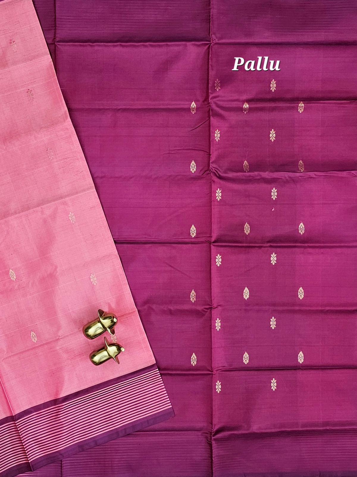 Chinnalampattu Saree -  Peach with Maroon