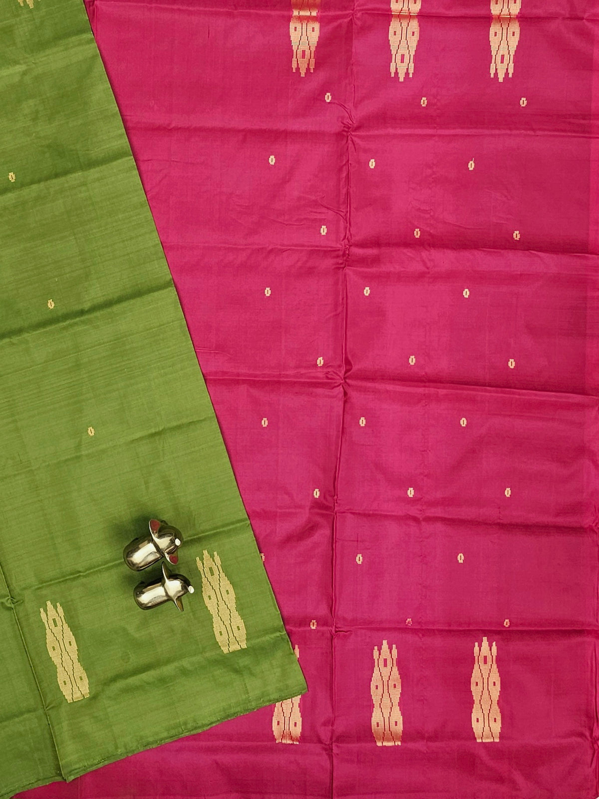 Chinnalampattu Saree -  Green with Red