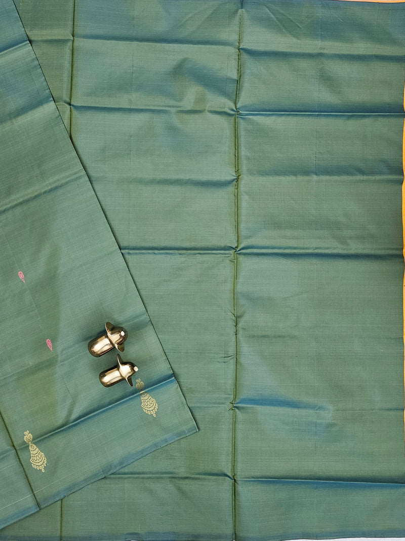 Chinnalampattu Saree - Green with Yellow
