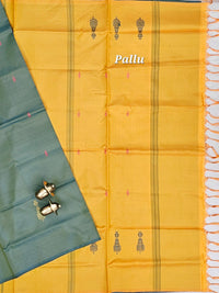 Chinnalampattu Saree - Green with Yellow