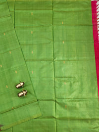 Chinnalampattu Saree - Green with Pink