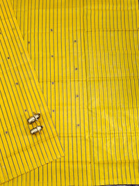 Chinnalampattu Saree - Yellow with Dark Purple