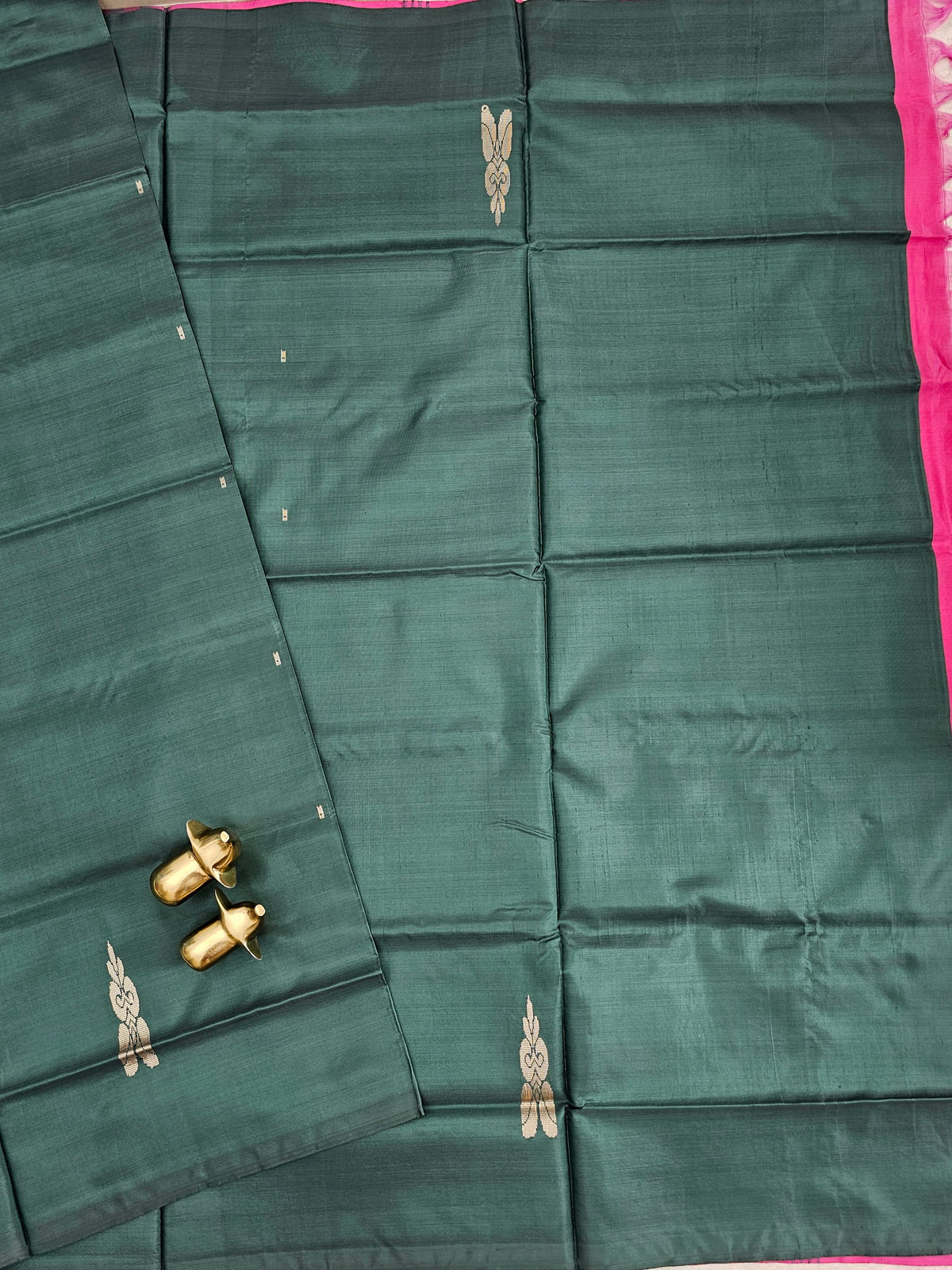 Chinnalampattu Saree - Green with Pink