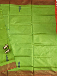 Chinnalampattu Saree - Green with Orange