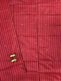 Chinnalampattu Saree - Dark Red with Sea Green