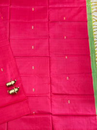Chinnalampattu Saree - Pink with Green