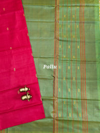 Chinnalampattu Saree - Pink with Green