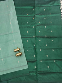 Chinnalampattu Saree - Light Green with Dark Green