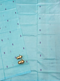 Chinnalampattu Saree - Sea Blue with Purple