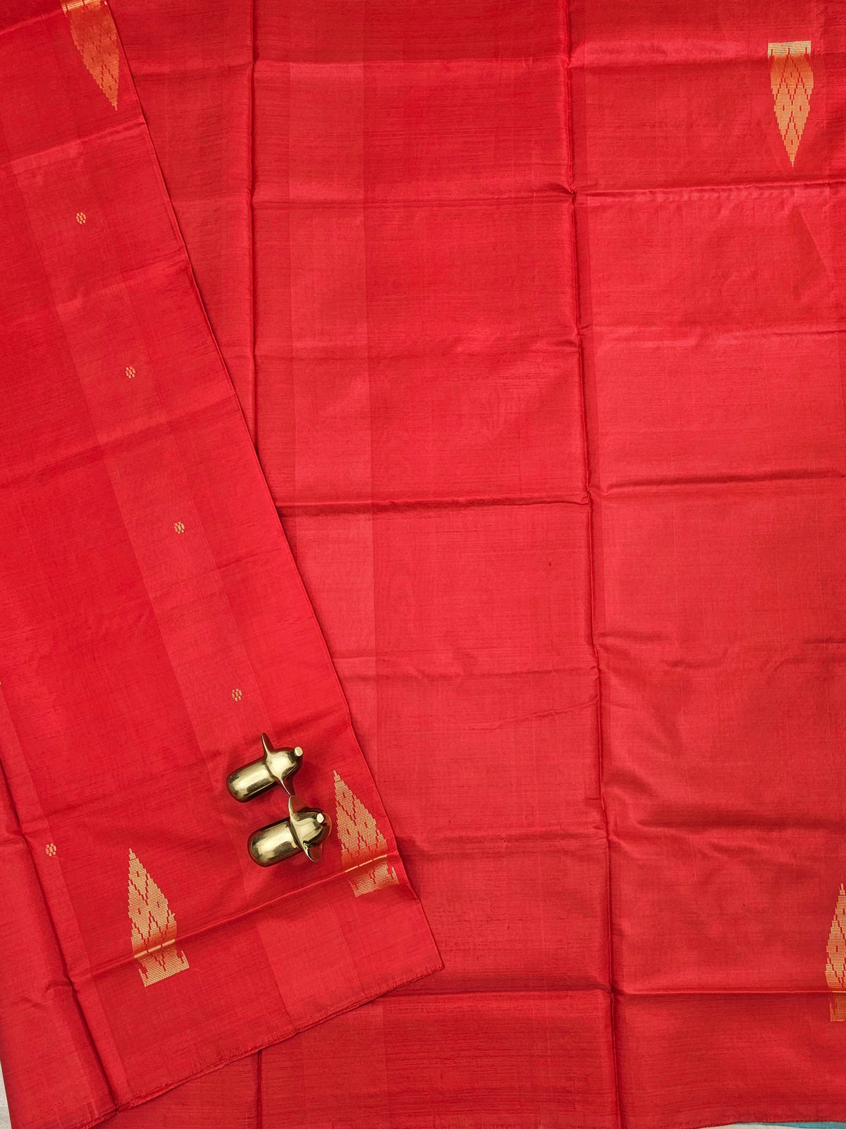 Chinnalampattu Saree - Red with Blue