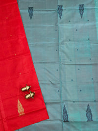 Chinnalampattu Saree - Red with Blue