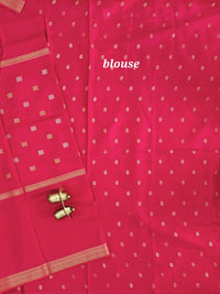 Semi Mysore Crepe Silk Saree - Pink