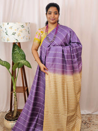 Bhagalpuri Fancy Sarees - Lavender with Cream