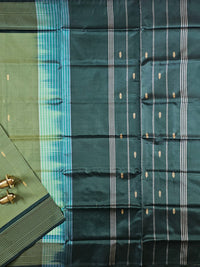Chinnalampattu Saree-  Light Green with Green