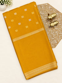 Semi Mysore Crepe Silk Saree - Musterd Yellow